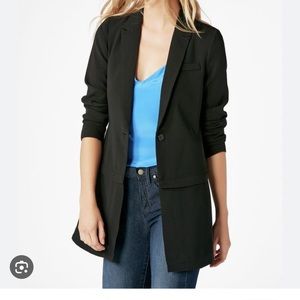JUSTFAB two way convertible zip blazer. Black. Size L. Never worn.